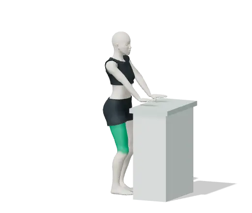 Animation of Standing knee curl