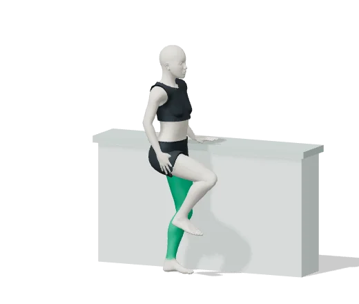 10-second one-leg stand, step 2: Lift one foot and hold for 10 seconds